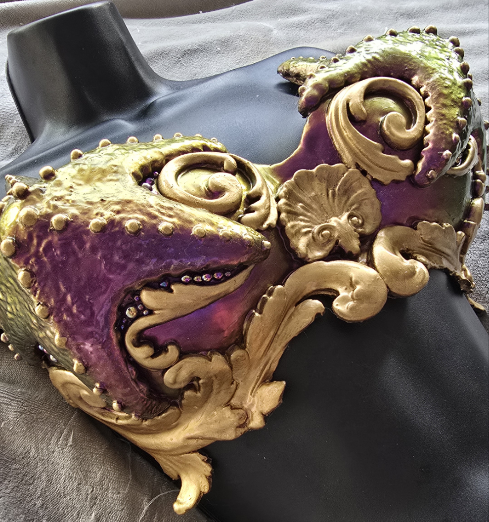 Premade Asterias (Starfish) Custom Silicone Top Colorshifting Purple and Gold up to Size 34F