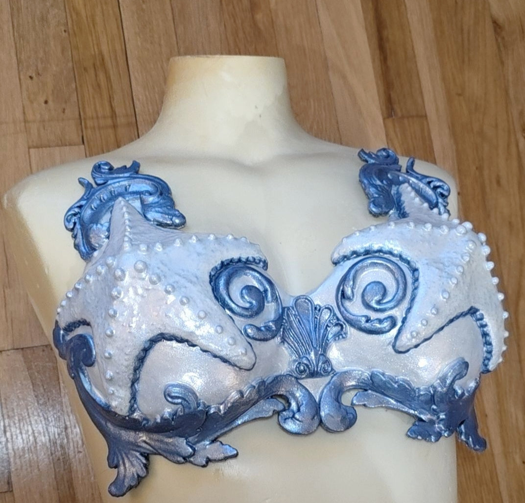 Ghost blue Pre Made Asterias (Starfish) v2 34D 36C 32B Custom Silicone Top